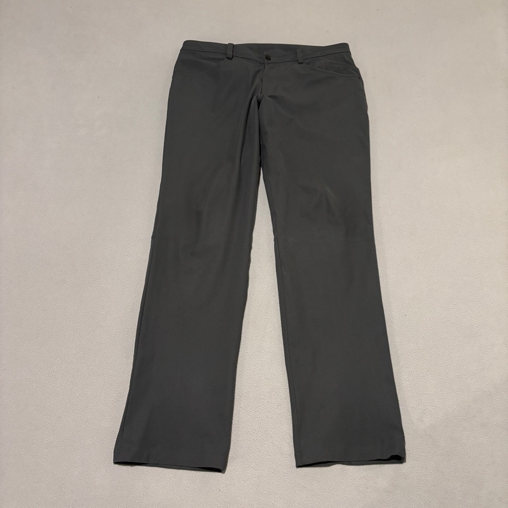 Lululemon ABC Pants Mens 36x33 Gray Athletic Casual Outdoor‎ Chino Flat Front